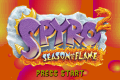 Spyro 2 - Season of Flame Title Screen